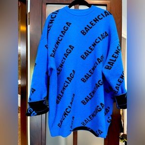 Balenciaga Blue/Black Sweater, Size XS